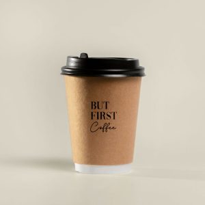 لیوان کاغذی کرافت دوجداره (هالو) 220CC - کد 7003