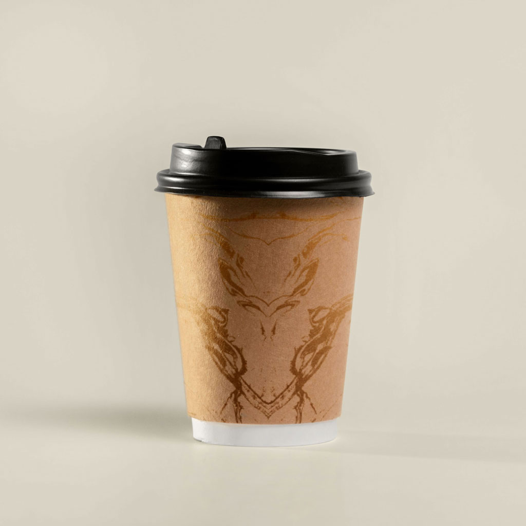 لیوان کاغذی کرافت دوجداره (هالو) 220CC - کد 7010