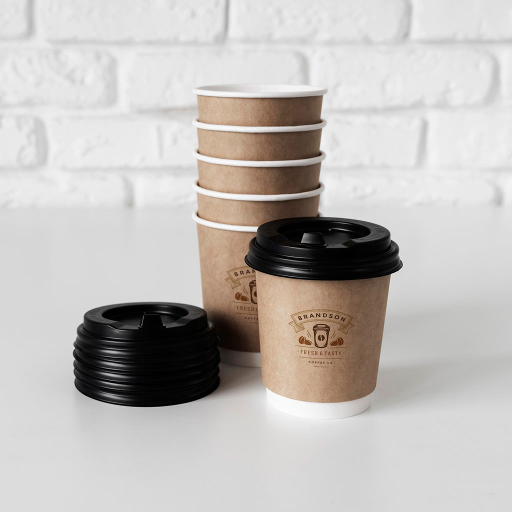 لیوان کاغذی کرافت دوجداره (هالو) 110CC - کد 7020