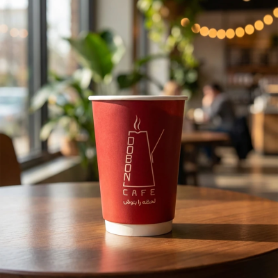 لیوان کاغذی دوجداره هالو طرح اختصاصی