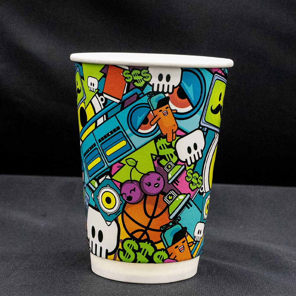 لیوان کاغذی دوجداره هالو گلاسه طرح عمومی 3